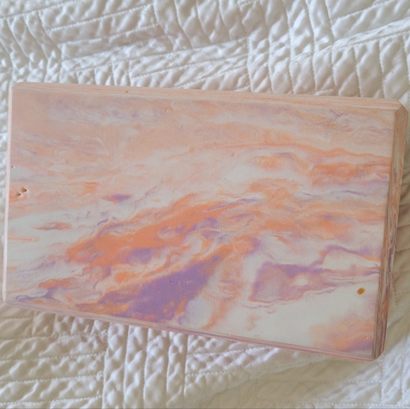 Lululemon Marble Yoga Block Pink Orange Swirl - Picture 4 of 4
